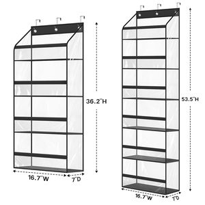 门上透明灰色定制彩色深口袋悬挂帽架拉克尔带3个挂钩 - Product Image 6