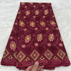 Mới Nhất Châu Phi Ren Vải Chất Lượng Cao 100% Bông Thêu Vải <span class=keywords><strong>Lafayette</strong></span> Thụy Sĩ Ren Khâu Quần Áo Trong Thụy Sĩ - Product Image 2