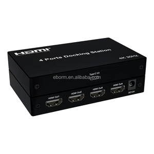 OEM 4端口HDMI扩展坞USB C 4合1 4K HDMI多屏幕显示链接扩展适配器，适用于电视电脑视窗安卓 - Product Image 3