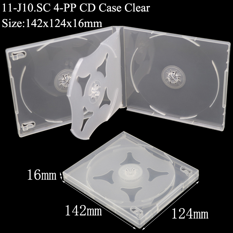 J10:16mm 4-PP Estuche CD Transparente