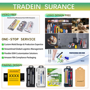 Katı marangoz kalem seti DIY ağaç İşleme mekanik kalem için mühendislik işaretleme projeleri için 3 renk dolum OEM/ODM - Product Image 2
