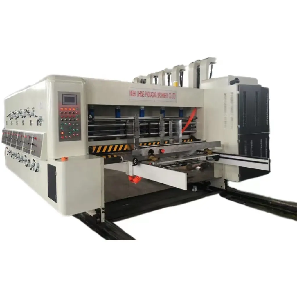 Liheng vendita calda in linea stampa Flexo scanalatura fustellatrice per la fabbrica di ondulazione