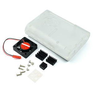 EParthub lampone Pi 4B scheda di sviluppo ABS guscio stampato ad iniezione può essere installato con ventola di raffreddamento in bianco e nero - Product Image 2