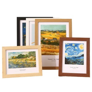 Set of 5 Simple Retro Wooden Picture <strong>Frames</strong> DIY Canvas Wall Gallery Photo Display with 9x15 and <strong>11x17</strong> Pads for Home Use - Product Image 6