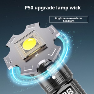 Xinsite đèn tìm kiếm tuần tra ngoài trời thu phóng đèn LED màu trắng công suất cao đa chức năng hiển thị kỹ thuật số vật liệu ABS sạc được bằng USB - Product Image 2