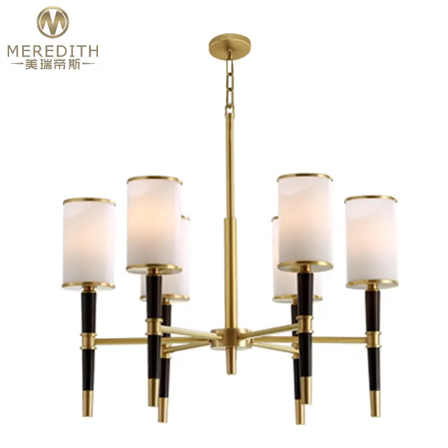 Cina miglior ufficio di lusso per esterni/interni 6 lampadine in tessuto grande lampadario moderno