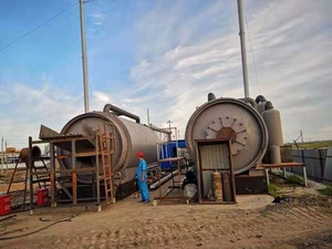 最新技术1-30吨批量连续热解装置回收轮胎塑料油热解机