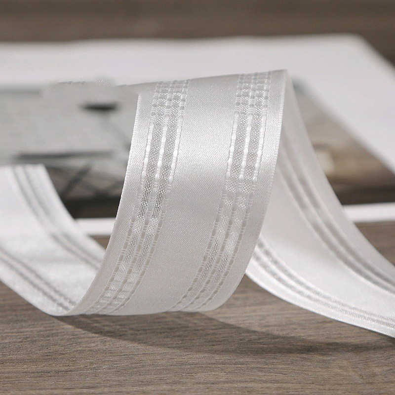 Blanc - 2,5 cm, 50 yards par rouleau