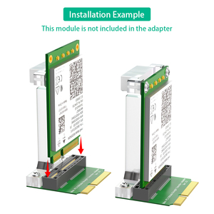迷你 PCI-E/mSATA 适配器，垂直安装，适用于 3G/4G，WWAN LTE, GPS 和 mSATA 卡 - Product Image 5