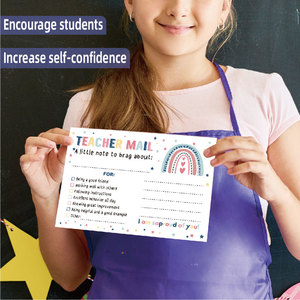 Custom <strong>Teacher</strong> Notes to Parents Happy Mail Postcards Classroom Good Behavior Incentive Motivational Cards to Send Home - Product Image 6