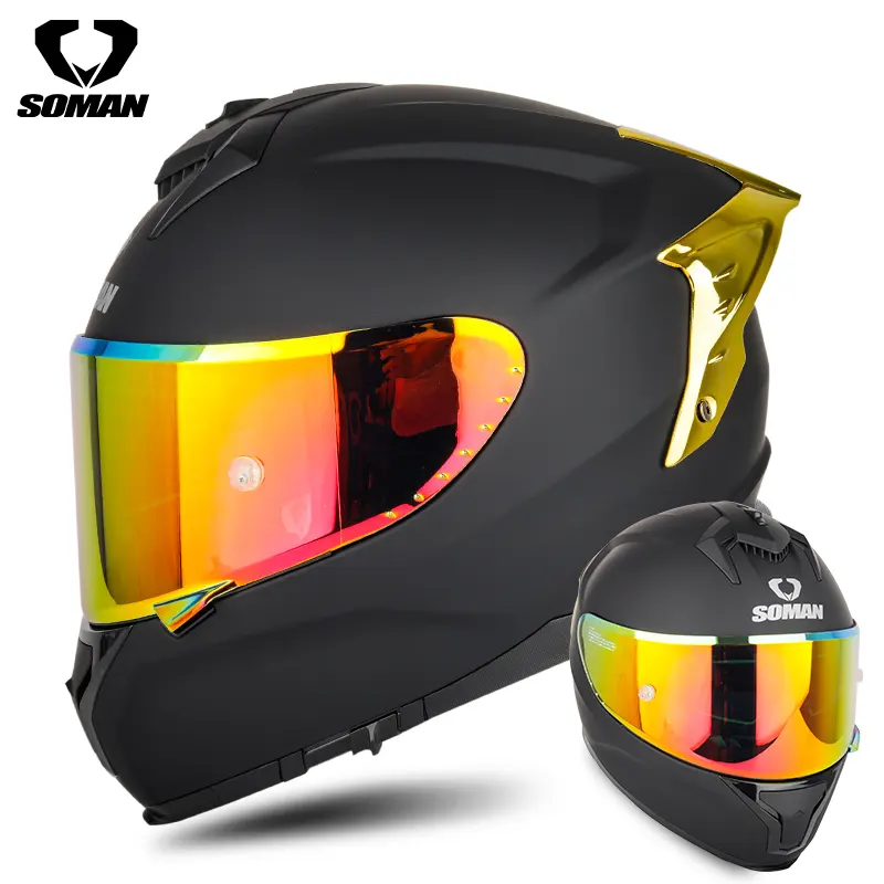 Full Face WHITE GOLDEN DOT ECE DOT ECE alla moda più recente sicurezza equitazione Motocross street Racing moto casco moto