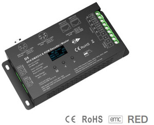 D5(5 Pin) 5 canali 6A 12-24VDC DMX512 RDM Decoder DMX Master RGB Controller LED Pwm Dimmer a tensione costante per luce a LED - Product Image 6