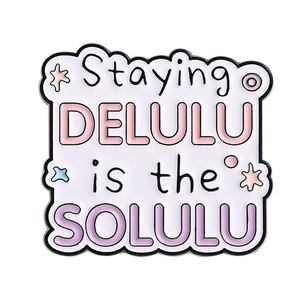 Funny <strong>positive</strong> Certified Delulu enamel pin - Product Image 2