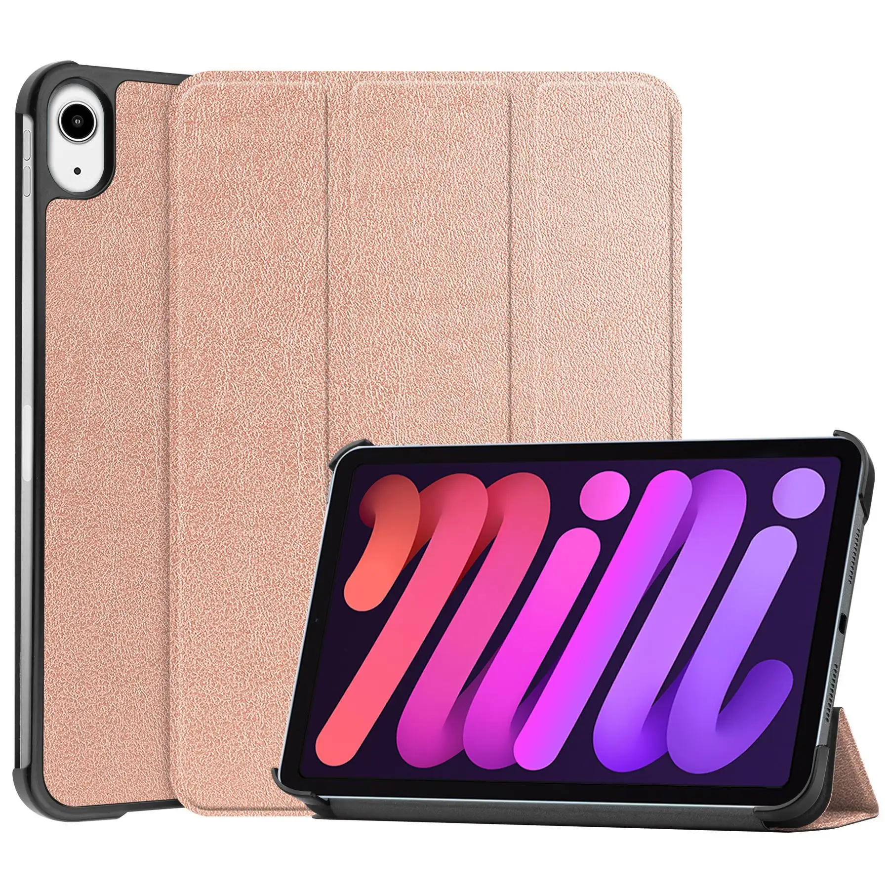 Funda para iPad Mini 6 (8,3 pulgadas, modelo 2021, sexta generación), funda inteligente con carcasa trasera dura y soporte delgado con activación/suspensión automática