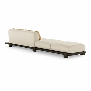 Ensemble de canapés modulaires de luxe rembourrés avec base en bois pour une assise de salon personnalisable et polyvalente - Product Image 5