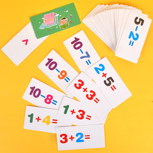 木製の1-10の数字を学ぶ子供たちはおもちゃを数えます数学的なデジタル操作カード初期の教育数学教材おもちゃ - Product Image 3