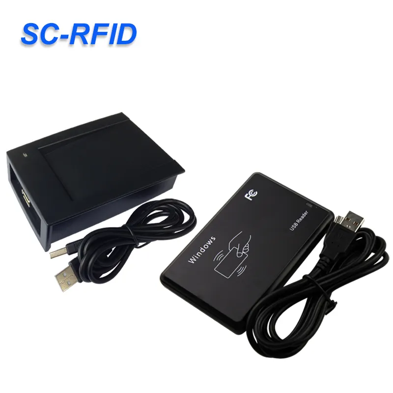 Leitor de cartão RFID de venda quente 125khz /13.56mhz transmite e lê detecção de código interno IC emissor de cartão RS232/USB