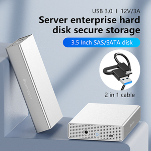 ポータブルSATA 3.5 HDDハードディスクドライブ外付けエンクロージャHDD 3.5 USB 3.0 to SATA PCケースUSB電源付き - Product Image 2