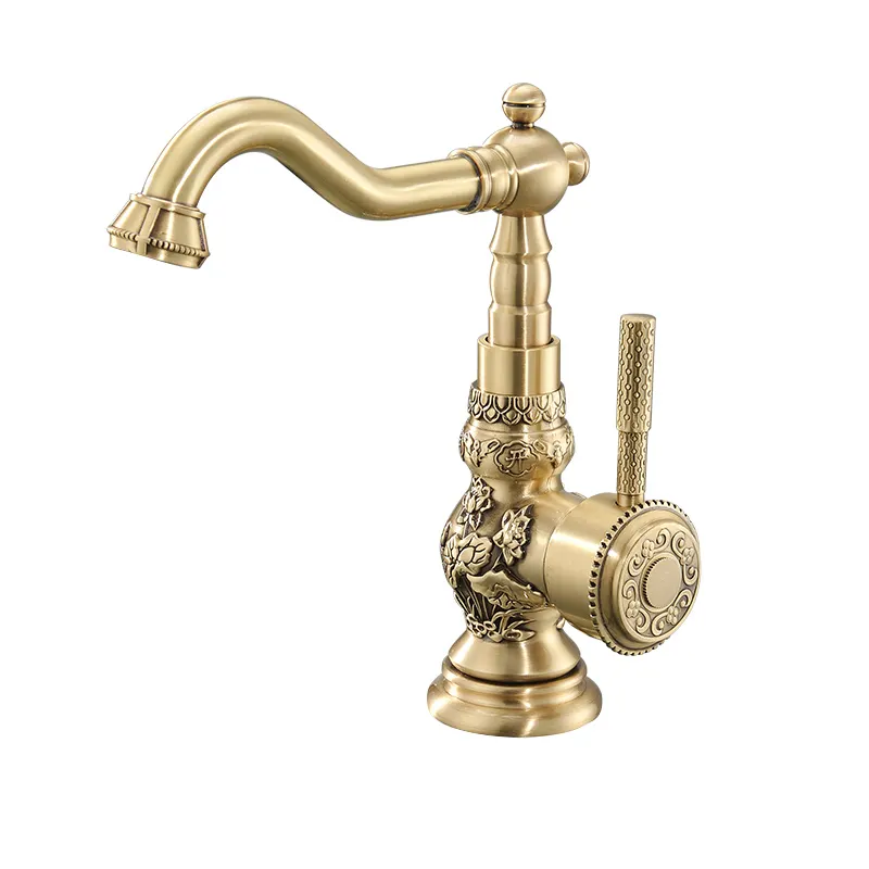 FLG:TB685 Antique Bronze Bathroom Faucet Brass Basin Sink Faucet Contemporary Single Handle Water Taps