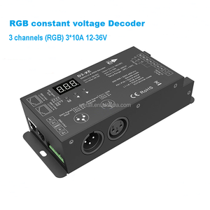 DMX512 decodificador tira de LED RGB/RGBW/RGBCW 3-4-5 canales controlador LED de voltaje constante