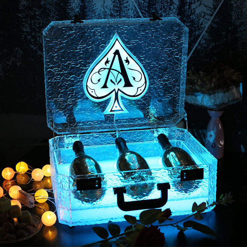 Fantasy Color Frozen Ace of Spades Wine Case