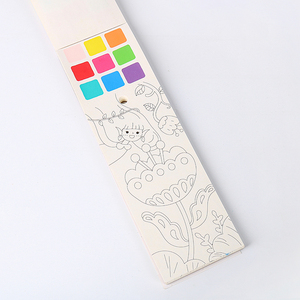 Gouache Memo Coloring Water Book DIY Paint Bookmark Travel Pocket Watercolor <strong>Kit</strong> 25 Sheets Cute <strong>Patterns</strong> with Art Brush Pen - Product Image 4