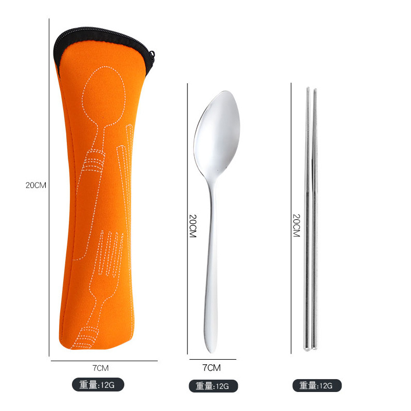 Juego de dos piezas de palillos Bare Spoon-Naranja