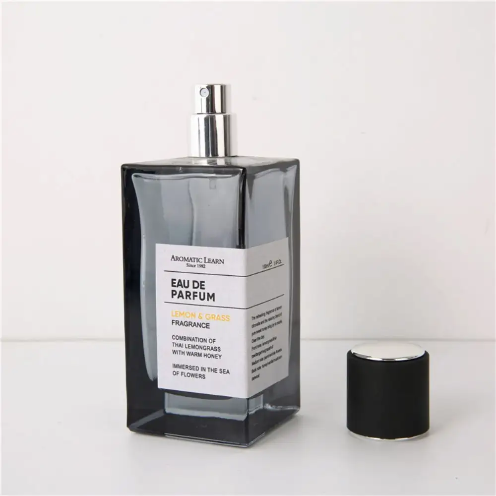Vente en gros bouteille de parfum en verre vide de luxe de 30ml 50ml 100ml de haute qualité avec boîte à couvercle personnalisée