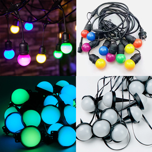 Personalizável IP65 exterior pátio gramado decoração RGB 5m E27 LED <span class=keywords><strong>String</strong></span> luz para o Natal