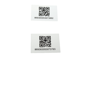 Etiqueta personalizada de código de barras para número de serie, etiqueta autoadhesiva de papel de vinilo de PVC, anticopia, código QR - Product Image 3