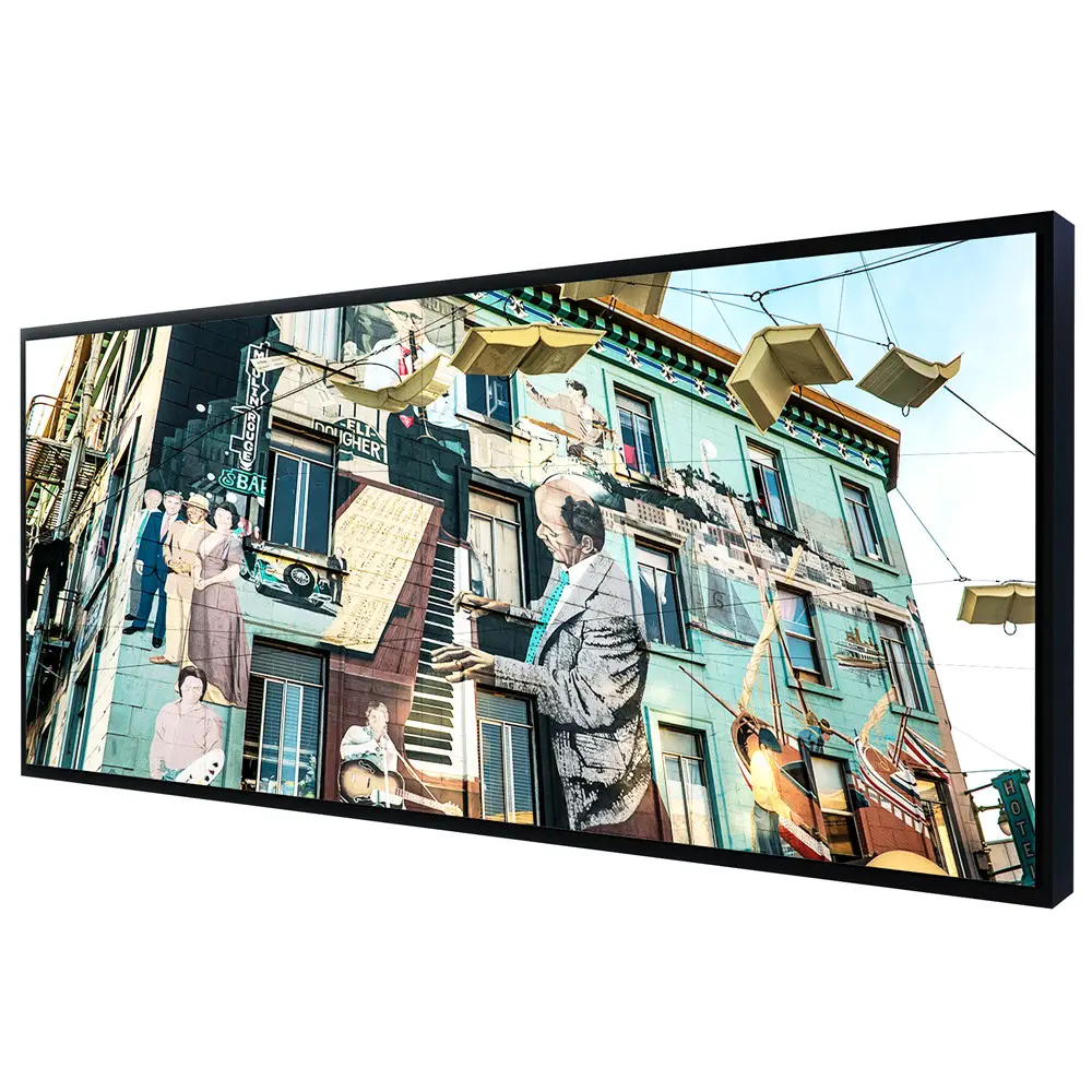 LCD video wall 50 inch 2*2 ultra narrow bezel indoor digital video display solution
