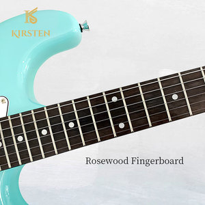Cao cấp 39 inch màu xanh bạc hà rắn gỗ gụ cơ thể Maple cổ gỗ hồng mộc Fingerboard 6-Strings bóng kết thúc guitar điện - Product Image 2