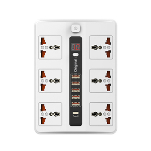 EONLINE เต้าเสียบปลั๊กไฟหลายช่อง6ทาง AC,อะแดปเตอร์สายชาร์จ USB 5ช่องปลั๊กต่อปลั๊กไฟ2เมตร - Product Image 4