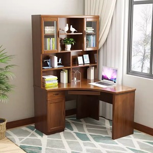 Moderner Stil Vollholz MDF Schreibtisch Buchhandlung Bücherregal Computer tisch Studie Workshop Labor Lernen Taichung Logwood Design - Product Image 1