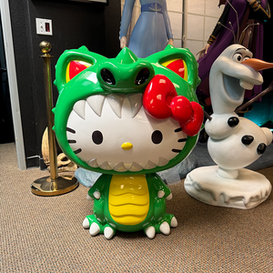 Personalizzazione della fabbrica cartone animato in fibra di vetro resina <span class=keywords><strong>Hello</strong></span> <span class=keywords><strong>Kitty</strong></span> ruolo statuetta all'aperto grande giardino statua - Product Image 6