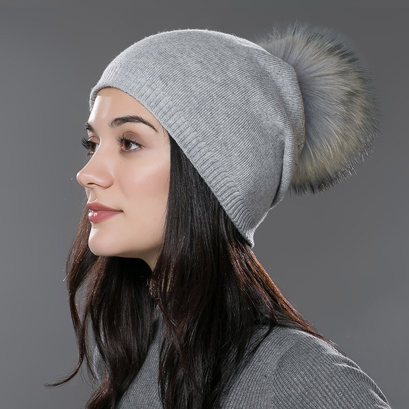 Grey with Grey Pom