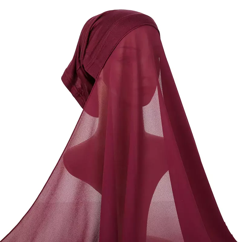 Sciarpa in Jersey di alta qualità premium jersey hijab caps underscarf donna islamico musulmano hijab chiffon
