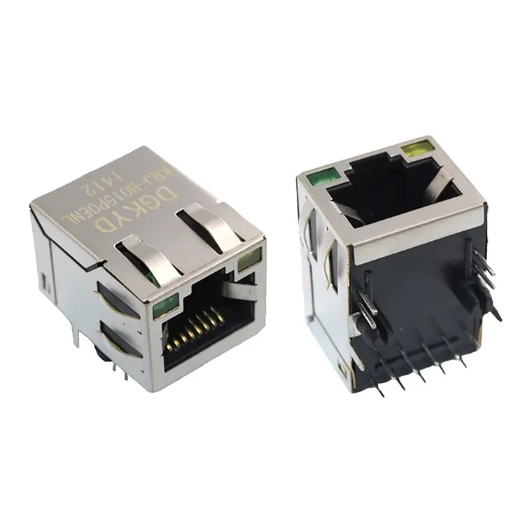 China Supplier KRJ-H015POENL metal shielded Cat5 rj45 connector with POE