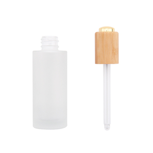 Bamboo Cap Cosmetic Packaging Essential <strong>Oil</strong> Matte Glass Dropper Bottle,frosted Cosmetics Glass <strong>Oil</strong> Bottle Dropper Bottle - Product Image 3