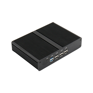 Fanless Mini Industrial PC Micro Office HTPC Dual LAN 2 COM Ports <strong>Compact</strong> Industrial Control <strong>Computer</strong> for Automation IoT - Product Image 1