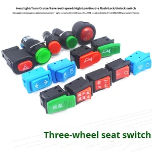 Điện ba bánh tay lái chuyển đổi đèn pha bật tín hiệu cao/thấp chùm sừng điều khiển hành trình ngược nguy hiểm đèn khóa - Product Image 5