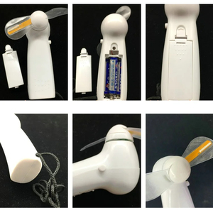 ミニポータブルライトアップカスタマイズメッセージ電池ファンプログラム可能LEDディスプレイハンドヘルド電気ファン - Product Image 5