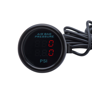 Universal 52mm Dual Display Dual Air <strong>Pressure</strong> Gauge PSI <strong>Bar</strong> Air Suspension RED&Blue LED with 2pcs 1/8NPT <strong>Sensors</strong>