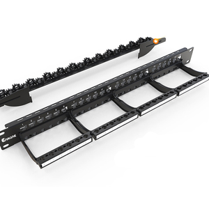 Panel de conexión en blanco modular sin blindaje de 24 puertos de nuevo diseño con estante de cable frontal - Product Image 3