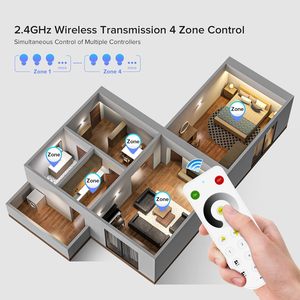 ESann 2.4GHz SPI PWM 4 Zone Thin Touch RF telecomando per SP63 * E Controller WS2812B FCOB DIM CCT RGBW rgbct - Product Image 3