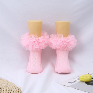 Moda dantel bebek kız çocuk çorap dantel renkli pilili prenses <span class=keywords><strong>Net</strong></span> çocuk ayak bileği kısa nefes pamuk kız çorap