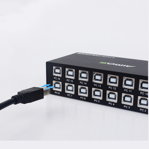 Sincronizador USB para computadora, de 16 puertos USB compartidor, conmutador para compartir teclado y mouse USB para 16 computadoras y 1 Monitor - Product Image 4
