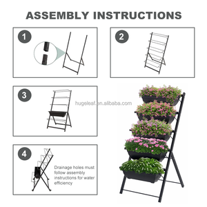 5 Tầng Dọc Lớn lên vườn giường cao kim loại dọc vườn trồng với hộp trồng - Product Image 5