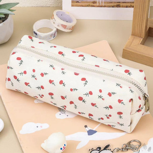 Bán buôn tùy chỉnh chất lượng cao Xách Tay Vải trang điểm lưu trữ túi thời trang hoa mẫu bút chì trường hợp Dây Kéo Túi mỹ phẩm - Product Image 2