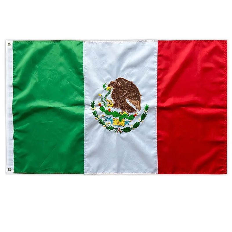 Forma Personalizada Regalos Nacionales Bordado Mini Pequeño México Bandera Mexicana